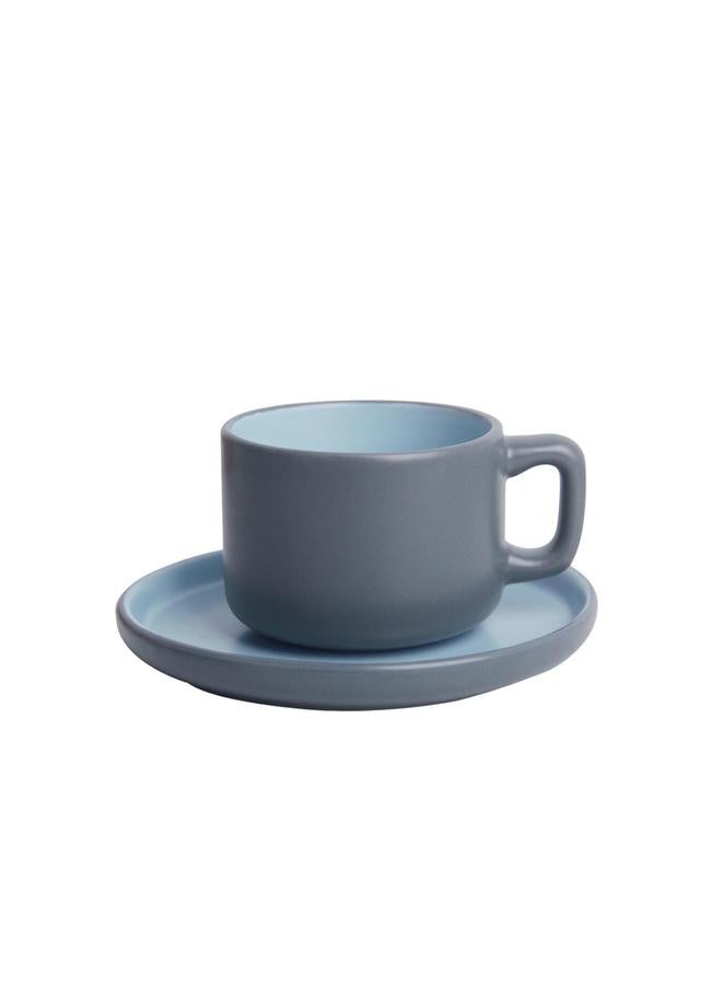 شالو طقم فناجين شاي وأطباق من الفخار من 8 قطع - Image 3